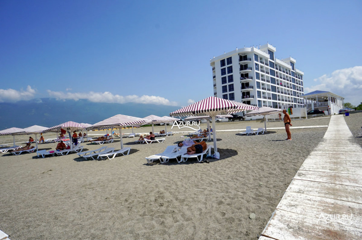 Самый благоустроенный пляж Алахадзы Абхазия