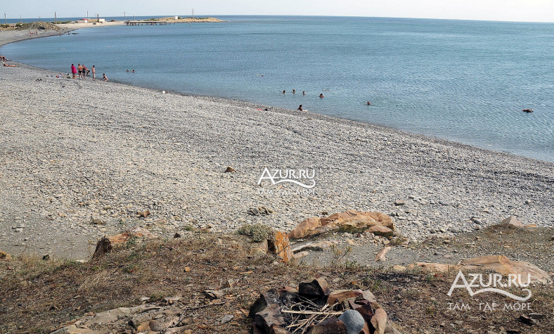 Фотография Вид на полосу галечного пляжа в Большом Утрише,  4 августа 2014 года - #78654 