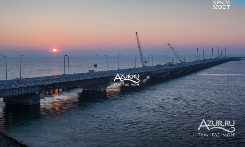 Фотография Мост на закате в Керчи и Героевке,  7 мая 2018 года - #144785 